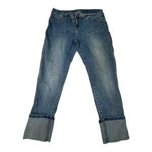 Soho Ankle Legging Jeans Women's Size 16 Blue Denim Cuffed